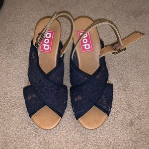 Cute Navy Wedges (worn once)